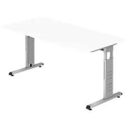 Schreibtisch Office Weiss Holz 160 cm - Material: Holzwerkstoff - Schreibtisch