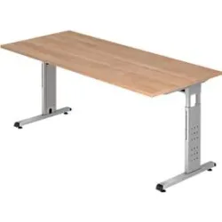 Hammerbacher Rechtecktisch VOS19/N Nussbaum 1.800 x 800 x 850 x 650 - 850 mm