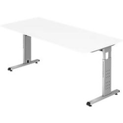Schreibtisch Office Weiss Holz 180 cm - Material: Holzwerkstoff - Schreibtisch