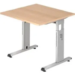 Schreibtisch Office Braun Holz 80 cm - Farbe: eiche - Material: Holzwerkstoff - Schreibtisch