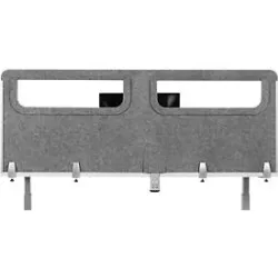 Schreibtisch-Akustik-Trennwand BE Safety Screen Rückwand, mit Acrylfenster, Dicke 10 mm, B 140 x H 60 mm, hellgrau