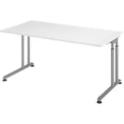 Schreibtisch Office Weiss Holz 160 cm - Material: Holzwerkstoff - Schreibtisch