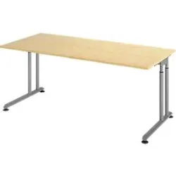 Schreibtisch Office Holz 180 cm - Farbe: Ahorn - Material: Holzwerkstoff - Schreibtisch