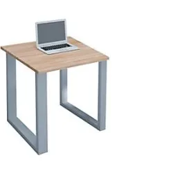 Schreibtisch Lona 80/50/76 cm Silberfarben, Sonoma Eiche 
