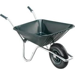 Schubkarre, 85 Liter, 11 kg, Kunstoffwanne grün