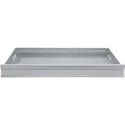 Schublade FS, Stahlblech, B 993 x T 492 x H 100 mm, Weissaluminium, bis 60 kg