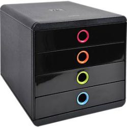 Exacompta - Schubladenbox, One Size, Schwarz