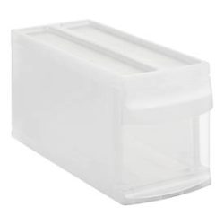 Schubladenbox Rotho SYSTEMIX S, modular, 1 geschlossener Schub, Griffmulde, stapelbar, QR-Code, L 395 x B 170 x H 203 mm, PP, transparent