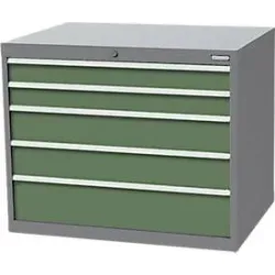 Schubladenschrank Bedrunka+Hirth, 5 Schübe, abschliessbar, bis 1500 kg, B 1005 x T 736 x H 819 mm, Stahlblech