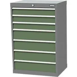 Schubladenschrank Bedrunka+Hirth, 7 Schübe, abschliessbar, bis 1200 kg, B 680 x T 500 x H 1019 mm, Stahlblech