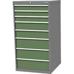 Schubladenschrank Bedrunka+Hirth, 8 Schübe, abschliessbar, bis 1500 kg, B 705 x T 736 x H 1319 mm, Stahlblech