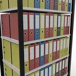 Schulte Lagertechnik Büroregal Stecksystem MultiPlus150, Grundregal, 7 Fachböden, ohne Mittelanschlag, B 1000 x T 600 x H 2300 mm, Schwarz/Lichtgrau