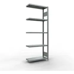 Schulte Lagertechnik Fachbodenregal-Stecksystem MULTIplus 250, Anbauregal, Längenriegel, 2000x750x300 mm, 5 Böden, verzinkt