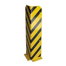 Schulte Lagertechnik Rammschutzecke L-Form für Palettenregale, H 800 mm, gelb/schwarz