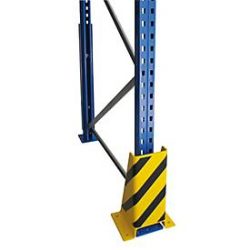 Schulte Lagertechnik Rammschutzecke U-Form für Palettenregale, H 400 mm, Öffnungsmass 210 mm, gelb/schwarz