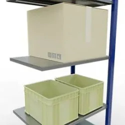 SCHULTE Lagertechnik - Stecksystem Anbauregal - 2000x 750x500 mm, Typ 150 kg