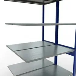 SCHULTE Lagertechnik - Stecks.Doppelanbauregal Typ 150 - 2500x1000x500 mm, 2x6 Böden