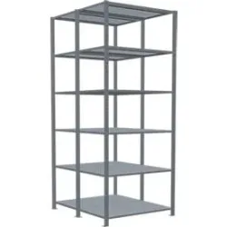 SCHULTE Lagertechnik - Stecks.Doppelgrundr. Typ 250 kg - 2500x1000x2x600 mm, 12 Böden