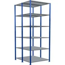 SCHULTE Lagertechnik - Stecks.Doppelgrundregal Typ 150 - 2500x1000x2x600 mm 2x6 Böden
