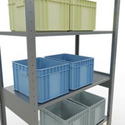 SCHULTE Lagertechnik - Stecks.Grundr.mit Längenriegeln - 2500x1000x500 mm, Typ 150 kg