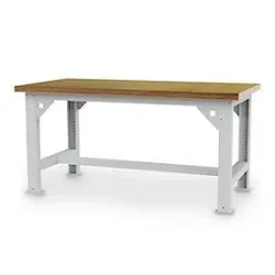 Schwerlasttisch Bedrunka+Hirth, höhenverstellbar, bis 1000 kg, Buche-Multiplex-Arbeitsplatte, , B 1500 x T 750 x H 734-1084 mm