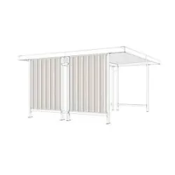 Seitenwand, für Überdachungssystem Modell Leipzig, T 4400 mm, grauweiss RAL 9002