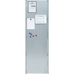 Seitenwand für Grundregal/Anbauregal ORDO Industry, multifunktional, magnethaftend, B 800 x T 0,88 x H 2500 mm, Stahl-Vollblech, verzinkt