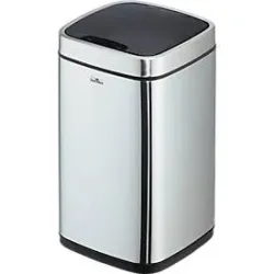 Durable 342123 342123 Mülleimer 12 Edelstahl (L x B x H) 240 x 240 x 430 mm Silber One-Touch-Deckelöffnung 1 St.