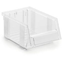 Sichtlagerkasten Treston Serie 1015, Polystyrol, L 165 x B 105 x H 75 mm, 0,6  L, transparent