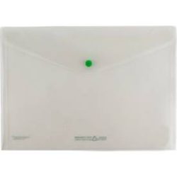 Sichttasche FolderSys FolderGreen®, A4 Querformat, 0,20 mm, Druckknopf-Verschluss, B 335 x H 235 mm, 100 % Post Consumer Recycling PP, transparent, 10 Stück