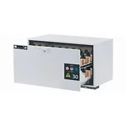 Sicherheits-Unterbauschrank Typ 30 asecos UB-S-30, Schublade, Front Lichtgrau, B 1102 x T 574 x H 600 mm