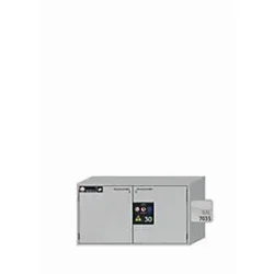 Sicherheits-Unterbauschrank Typ 30 asecos UB-T-30, Flügeltüren, Front Lichtgrau, B 1102 x T 574 x H 600 mm