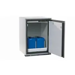 Sicherheits-Unterbauschrank Typ 90 asecos UB-T-90, Flügeltür, Anschlag rechts, Front Lichtgrau, B 593 x T 600 x H 800 mm