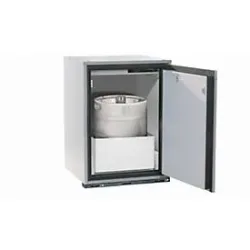 Sicherheits-Unterbauschrank Typ 90 asecos UB-T-90, Flügeltür, Anschlag rechts, Front Lichtgrau, B 593 x T 600 x H 800 mm