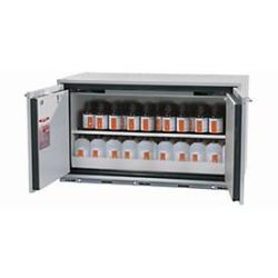 Sicherheits-Unterbauschrank Typ 90 asecos UB-T-90, Flügeltüren, Front Lichtgrau, B 1102 x T 502 x H 600 mm