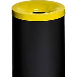 Sicherheitsabfallbehälter Grisu Color, 50L, schwarz/gelb