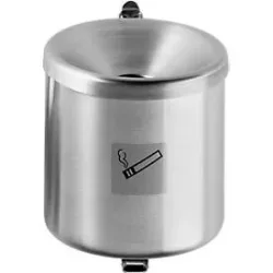 Sicherheitsaschenbecher, H 145 x ø 150 mm, Edelstahl