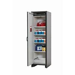 Sicherheitsschrank Typ 30 asecos Q-CLASSIC-30, Flügeltür, Anschlag links, Front Enzianblau, B 564 x T 620 x H 1947 mm