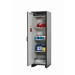 Sicherheitsschrank Typ 30 asecos Q-CLASSIC-30, Flügeltür, Anschlag links, Front Enzianblau, B 564 x T 620 x H 1947 mm