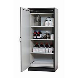 Sicherheitsschrank Typ 30 asecos Q-CLASSIC-30, Flügeltür, Anschlag links, Front Lichtgrau, B 864 x T 620 x H 1947 mm