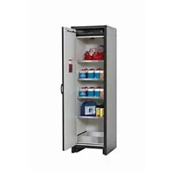 Sicherheitsschrank Typ 30 asecos Q-CLASSIC-30, Flügeltür, Anschlag links, Front Resedagrün, B 564 x T 620 x H 1947 mm
