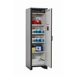 Sicherheitsschrank Typ 30 asecos Q-CLASSIC-30, Flügeltür, Anschlag rechts, Front asecos Silber, B 564 x T 620 x H 1947 mm