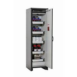 Sicherheitsschrank Typ 30 asecos Q-CLASSIC-30, Flügeltür, Anschlag rechts, Front Lichtgrau, B 564 x T 620 x H 1947 mm