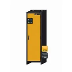 Sicherheitsschrank Typ 30 asecos Q-CLASSIC-30, Flügeltür, Anschlag rechts, Front Sicherheitsgelb, B 564 x T 620 x H 1947 mm
