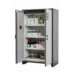 Sicherheitsschrank Typ 30 asecos Q-CLASSIC-30, Flügeltüren, Front Lichtgrau, B 1164 x T 620 x H 1947 mm