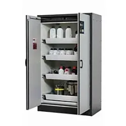 Sicherheitsschrank Typ 30 asecos Q-CLASSIC-30, Flügeltüren, Front Lichtgrau, B 1164 x T 620 x H 1947 mm