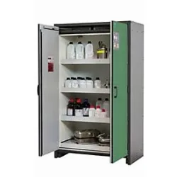 Sicherheitsschrank Typ 30 asecos Q-CLASSIC-30, Flügeltüren, Front Resedagrün, B 1164 x T 620 x H 1947 mm