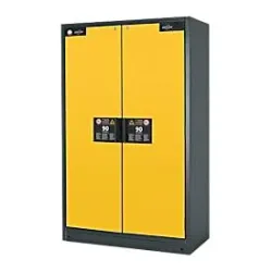 Sicherheitsschrank Typ 90 asecos, B 1200 mm, 3 Böden, sicherheitsgelb