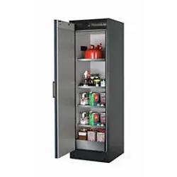 Sicherheitsschrank Typ 90 asecos Q-CLASSIC-90, Flügeltür, Anschlag links, Front Enzianblau, B 599 x T 615 x H 1953 mm