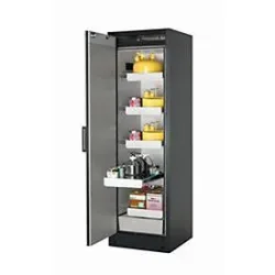 Sicherheitsschrank Typ 90 asecos Q-CLASSIC-90, Flügeltür, Anschlag links, Front Lichtgrau, B 599 x T 615 x H 1953 mm